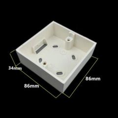CLIPMEI10个 线盒明装底盒86型明盒插座盒子开关接线盒底座PVC明装盒超薄 明装线槽底盒 1个装