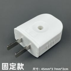 10A家用插头二脚16A纯铜插脚2脚白色两角插头固定不带线电器插头 901白色二脚（固定）插头 1个装